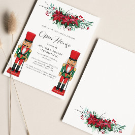 Jul Poinsettia Leksak Nutcracker Open House Inbjudningar