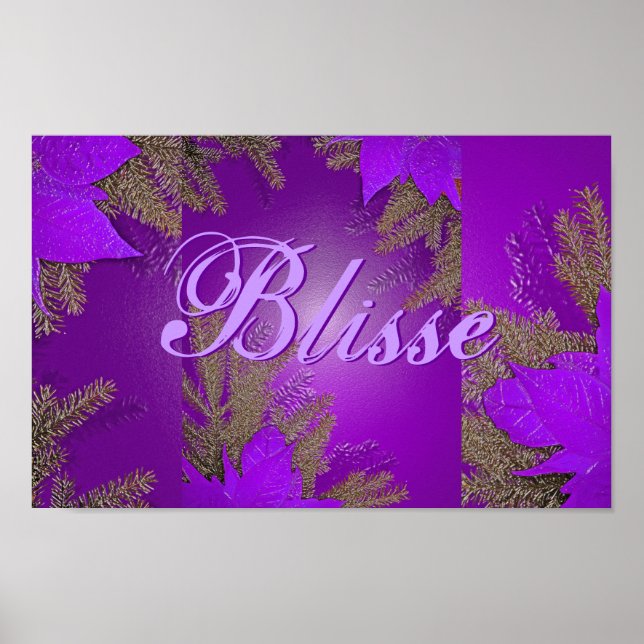Jul Poinsettia Lila Blisse II Poster (Framsidan)
