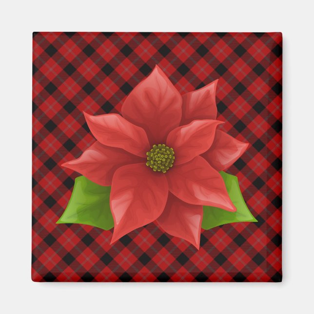 Jul Poinsettia Magnet (Framsidan)