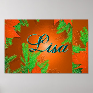 Jul Poinsettia Orange Delight Lisa II Poster