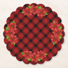 Jul Poinsettia Papper Underlägg