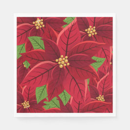 Jul Poinsettia Pappersservett