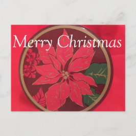 Jul Poinsettia ~ Postkort Vykort