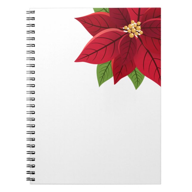 Jul Poinsettia Recipe Anteckningsbok (Framsidan)