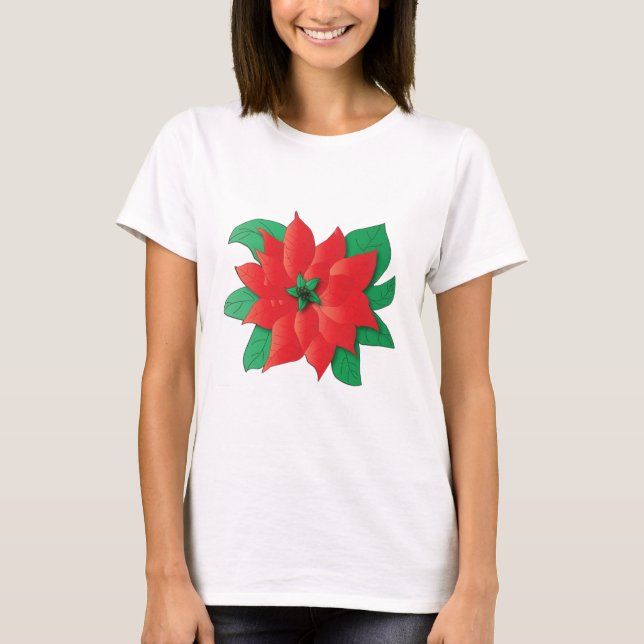 Jul Poinsettia Shirt Tröja (Framsida)