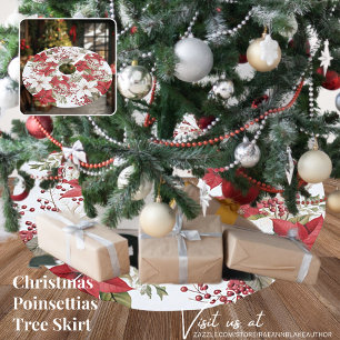 Jul Poinsettia Trädskörtel Julgransmatta Borstad Polyester