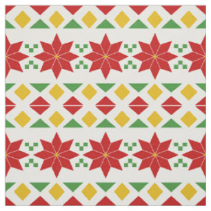 Jul Poinsettia Tyg