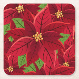 Jul Poinsettia Underlägg Papper Kvadrat