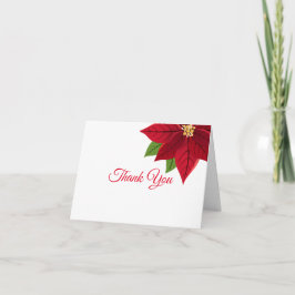 Jul Poinsettia Viktad tackkort