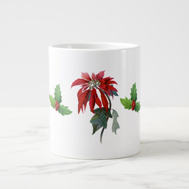 Jul Poinsettias Bone China Mugg Jumbo Mugg (Framsidan)