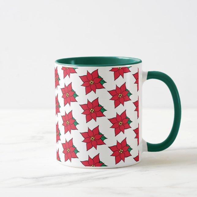 Jul Poinsettias Helgdag Coffee Mugg Gift (Höger)