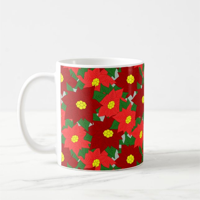 Jul Poinsettias Kaffemugg (Vänster)