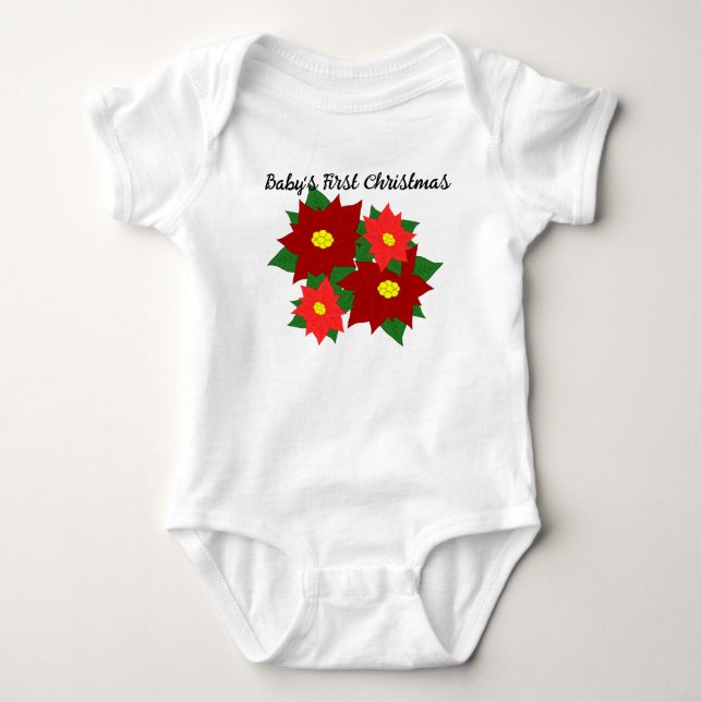 Jul Poinsettias T Shirt (Framsida)