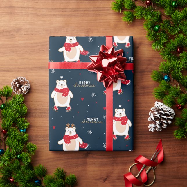 Jul Polar Björn  Presentpapper (Julgåva)