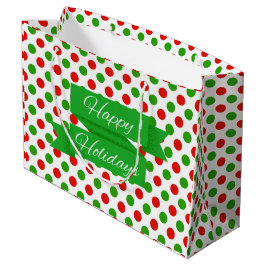 Jul Polka Dot Mönster Large Gift Bag