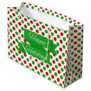 Jul Polka Dot Mönster Large Gift Bag