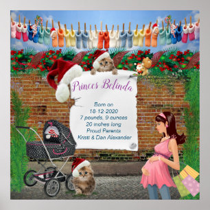 Jul Polka-Dot Street-scenkonst Poster