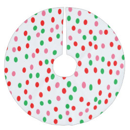 Jul Polka dots Julgransmatta Borstad Polyester