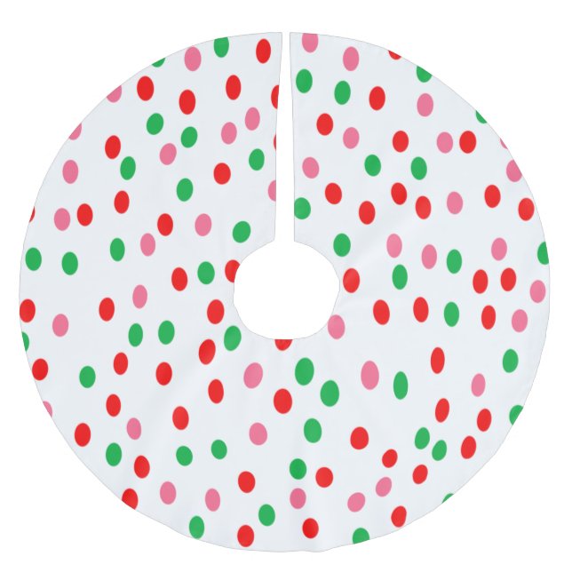 Jul Polka dots Julgransmatta Borstad Polyester (Framsidan)