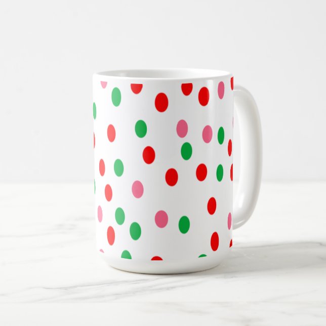 Jul Polka dots Kaffemugg (Framsida höger)