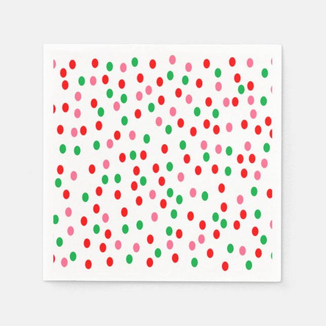 Jul Polka dots Pappersservett (Framsidan)