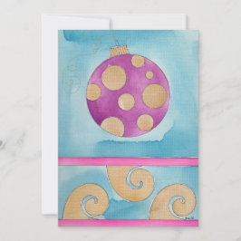 Jul Polka-utsmyckning - Flat julkort Meddelande