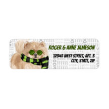 Jul Pommern-Hund i Scarf Adress