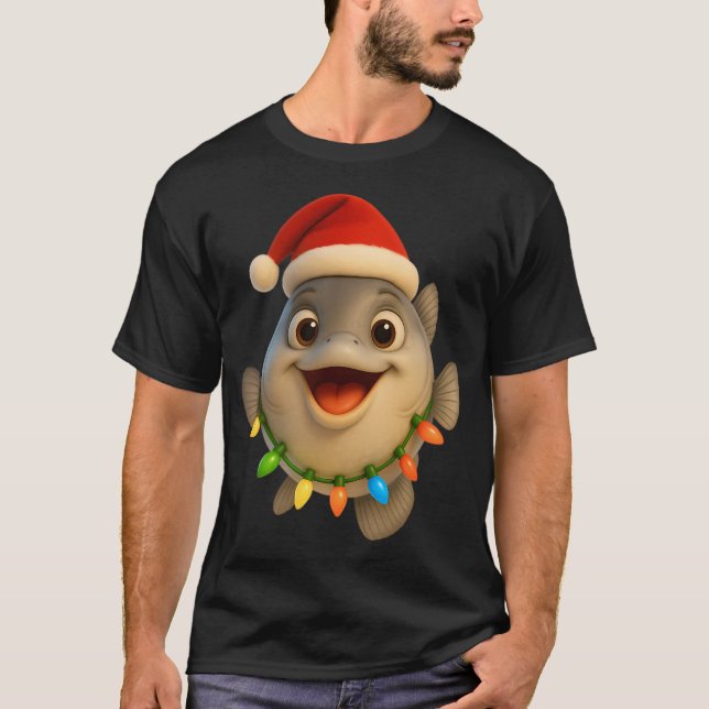 Jul Pompano Fisk T Shirt (Framsida)