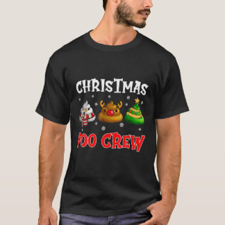 Jul Poo-Crew Funny Julstolpe T Shirt