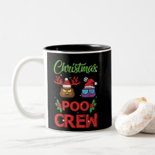 Jul Poo Crew-julklapp Emoji Två-Tonad Mugg