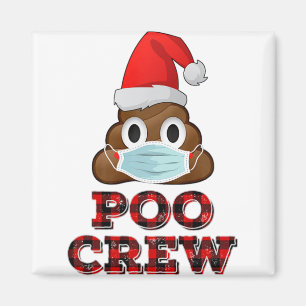 Jul Poo Crew Shirt Ansikte Mask Poop Emoji Red Magnet