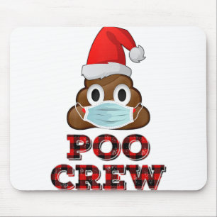 Jul Poo Crew Shirt Ansikte Mask Poop Emoji Red Musmatta