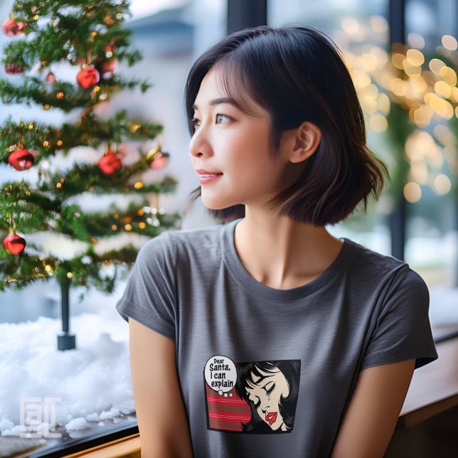 Jul Pop Art Flickan Tomte Jag Kan Förklara T Shirt (Skapare uppladdad)