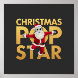 Jul Popstjärna Söt & Färgrik Högtid Poster