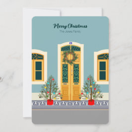 Jul Portugisisk högtidlig stuga Kort