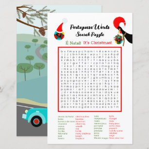 Jul - Portugisiska Ord Search Puzzle för barn