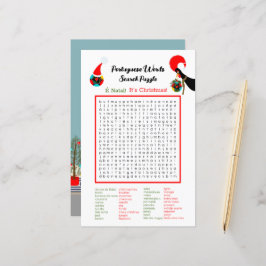Jul - Portugisiska Ord Search Puzzle för barn
