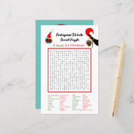 Jul Portugisiskt Ordletspussel för Barn