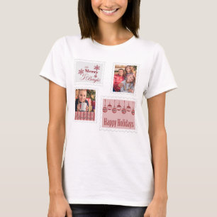 Jul Postage Frimärke 2 Photo Cute Quirky T Shirt