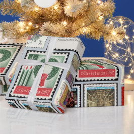 Jul Postage Frimärke Värld runt Presentpapper