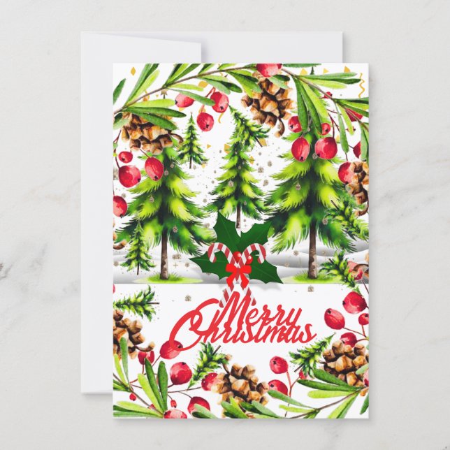 Jul Postkort Set ,Kort Set,Helgdagskort Paket Spara Datumet (Framsida)