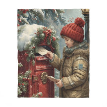 Jul postlåda fleece filt varm mysig vinter