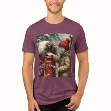 Jul postlåda t-shirt söt vinter semester