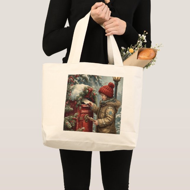 Jul postlåda tote väska festlig högtid shopper (Framsida (produkt))