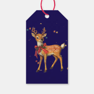 JUL PRESENTKORT HJORT PRESENTETIKETT