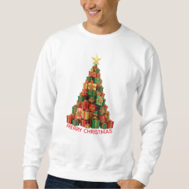 Jul presentstapel Träd Lång Ärmad Tröja