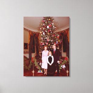 Jul President James Jimmy Carter Vita huset Canvastryck