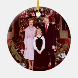 Jul President James Jimmy Carter Vita huset Julgransprydnad Keramik