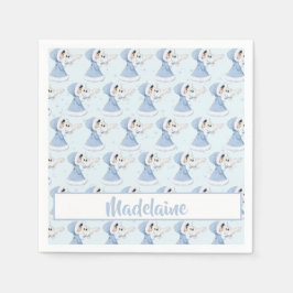 Jul Princess Uggla Winter Snöflingor Pappersservett