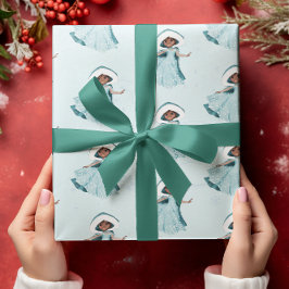 Jul Princess Winter Snöflingor Girls Blue Presentpapper